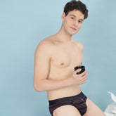 Super Combed Cotton Four Way Stretch Mens Striped Brief