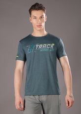 Anti Viral Anti Odour Cool Mens Round Neck Sports Printed T-Shirt
