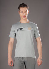 Anti Viral Anti Odour Cool Mens Round Neck Sports Printed T-Shirt