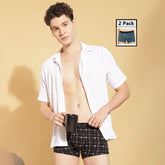 Ultrasoft Super Combed Cotton Elastane Stretch Mens Pack of 2 Printed Trunk