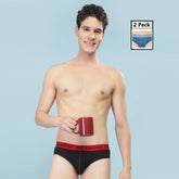 Super Combed Cotton Solid Mens Pack of 2 Brief