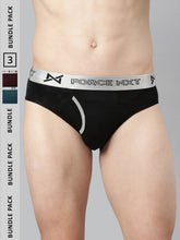 Premium Supima Cotton Four Way Stretch way Mens Pack of 3 Solid Brief