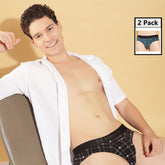 Ultrasoft Super Combed Cotton Elastane Stretch Mens Pack of 2 Printed Brief