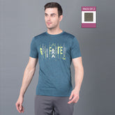 Anti Viral Anti Odour Cool Mens Round Neck Pack Of 2 Sports Printed T-Shirt