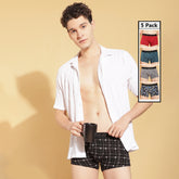 Ultrasoft Super Combed Cotton Elastane Stretch Mens Pack of 5 Printed Trunk
