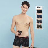 Super Combed Cotton Printed Mens Pack of 5 Trunk