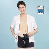 Super Combed Cotton Mens Pack of 2 Solid Mini Trunk
