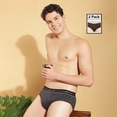 Super Combed Cotton Printed Mens Pack of 2 Brief