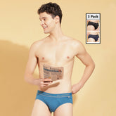 Super Combed Cotton Solid Mens Pack of 3 Brief