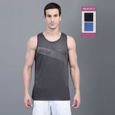 Anti Viral Anti Odour Cool Mens Pack of 3 Tank Top Sports Vest