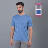 Anti Viral Anti Odour Cool Mens Round Neck Pack Of 3 Sports Printed T-Shirt