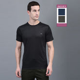 Anti Viral Anti Odour Cool Mens Round Neck Pack Of 3 Sports Printed T-Shirt