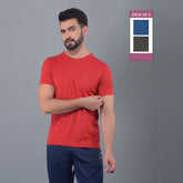 Anti Viral Anti Odour Cool Mens Round Neck Pack Of 3 Sports Printed T-Shirt