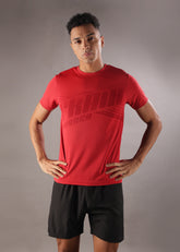 Anti Viral Anti Odour Cool Mens Round Neck Sports Printed T-Shirt