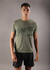 Anti Viral Anti Odour Cool Mens Round Neck Sports Printed T-Shirt
