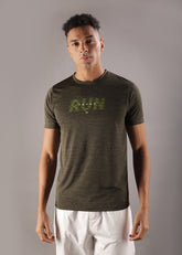 Anti Viral Anti Odour Cool Mens Round Neck Sports Printed T-Shirt