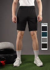 Anti Viral Anti Odour Cool Mens Pack Of 5 Sports Shorts