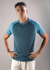 Anti Viral Anti Odour Cool Mens Round Neck Sports Printed T-Shirt
