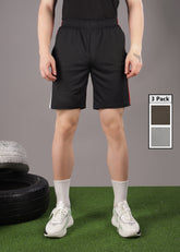 Anti Viral Anti Odour Cool Mens Pack Of 3 Sports Shorts