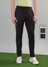 Anti Viral Anti Odour Cool Mens Pack Of 3 Sports Track Pant