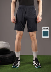 Anti Viral Anti Odour Cool Mens Pack Of 2 Sports Shorts
