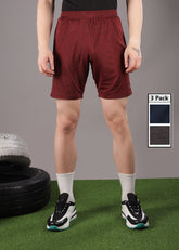 Anti Viral Anti Odour Cool Mens Pack Of 3 Sports Shorts