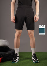 Anti Viral Anti Odour Cool Mens Pack Of 2 Sports Shorts