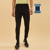 Force NXT Super Combed Cotton Mens Pack of 2 Solid Jogger