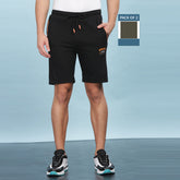 Force NXT Super Combed Cotton Mens Pack of 2 Solid Shorts