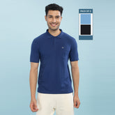Force NXT Super Combed Cotton Mens Pack Of 3 Collared Polo Solid T-Shirt