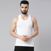 Super Combed Cotton Mens White Vest