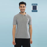 Force NXT Super Combed Cotton Mens Pack Of 2 Collared Polo Solid T-Shirt