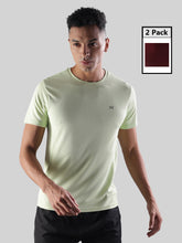 Anti Viral Anti Odour Cool Mens Round Neck Pack Of 2 Sports Printed T-Shirt