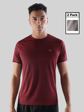 Anti Viral Anti Odour Cool Mens Round Neck Pack Of 2 Sports Printed T-Shirt