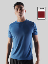 Anti Viral Anti Odour Cool Mens Round Neck Pack Of 2 Sports Printed T-Shirt