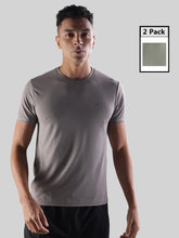 Anti Viral Anti Odour Cool Mens Round Neck Pack Of 2 Sports Printed T-Shirt