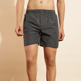 Force NXT Super Combed Cotton Mens Checks Boxer Shorts