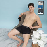 Super Combed Cotton Soft Rib Mens Pack of 3 Solid Trunk