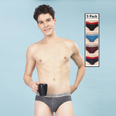 Super Combed Cotton Solid Mens Pack of 5 Brief