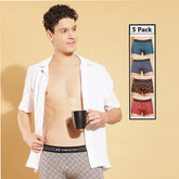Ultrasoft Micromodal Four Way Stretch Mens Pack of 5 Printed Trunk