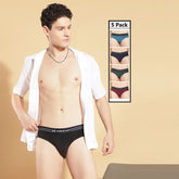Ultrasoft Micromodal Four Way Stretch Mens Pack of 5 Printed Brief