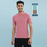 Force NXT Super Combed Cotton Mens Pack Of 3 Collared Polo Solid T-Shirt