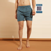 Force NXT Super Combed Cotton Mens Pack of 2 Checks Boxer Shorts