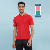 Force NXT Super Combed Cotton Mens Pack Of 3 Collared Polo Solid T-Shirt