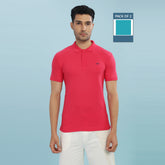 Force NXT Super Combed Cotton Mens Pack Of 2 Collared Polo Solid T-Shirt