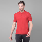 Anti Viral Anti Odour Cool Mens Collared Polo Sports Solid T-Shirt