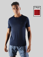 Anti Viral Anti Odour Cool Mens Round Neck Pack Of 2 Sports Printed T-Shirt