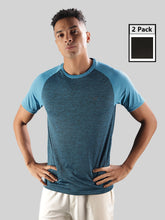 Anti Viral Anti Odour Cool Mens Round Neck Pack Of 2 Sports Printed T-Shirt