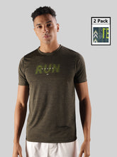 Anti Viral Anti Odour Cool Mens Round Neck Pack Of 2 Sports Printed T-Shirt