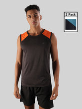 Anti Viral Anti Odour Cool Mens Pack Of 2 Sports Muscle T-Shirt